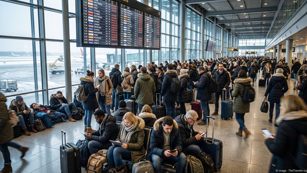 Storms Strand Thousands as Europe Cancels and Delays Flights