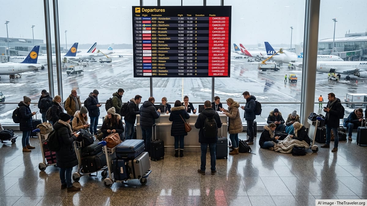 Snow and Strikes Snarl European Hubs as Italy Grounds Flights