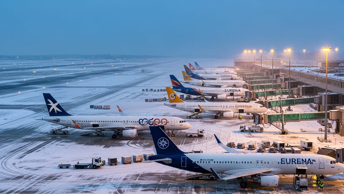 Winter Storms Trigger Hundreds of Flight Delays and Cancellations Across Key European Hubs