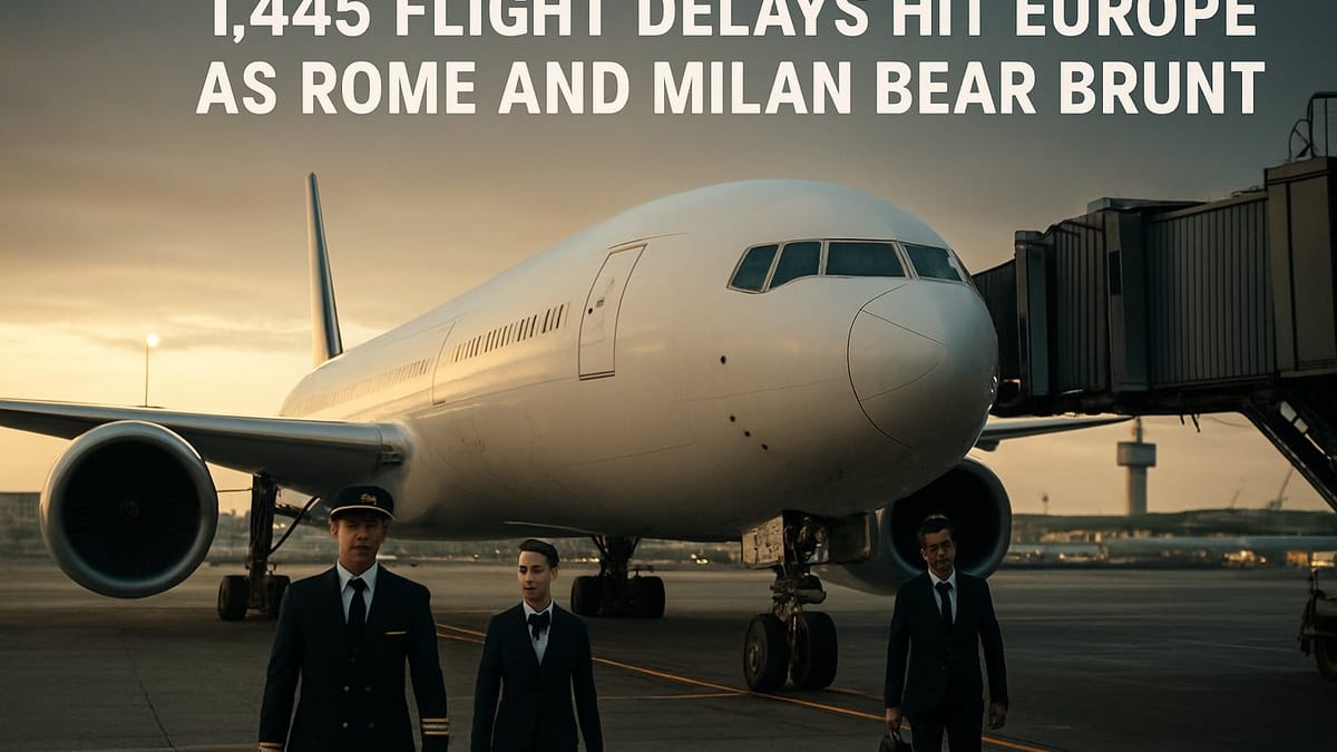 European Aviation Gridlock: 1,445 Delays Snarl Key Hubs