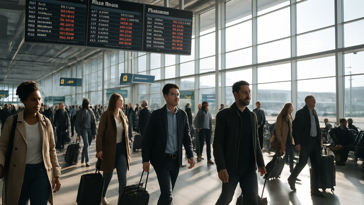 Flight chaos builds at Cairo Airport in April 2026