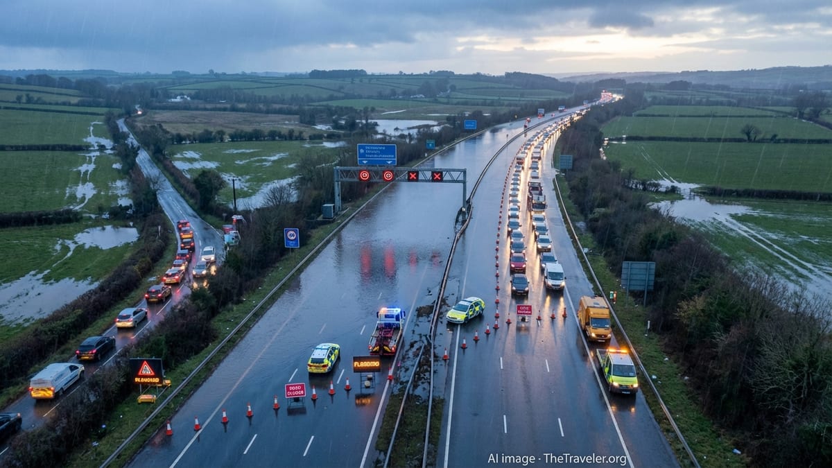 Storm Chandra Flooding Shuts M5 to Exeter, Severely Disrupting Southwest Holiday and Commuter Traffic
