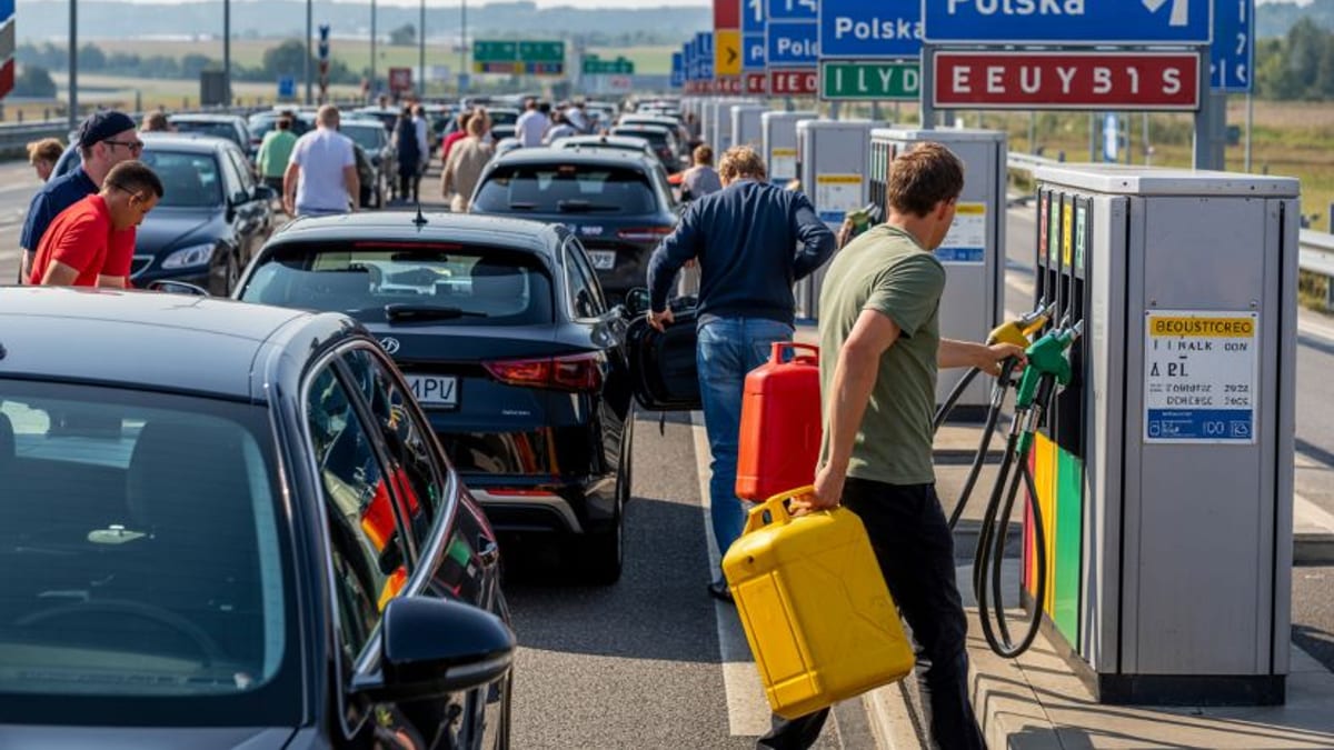 Fuel tourism surges on Germany–Poland border amid Iran war