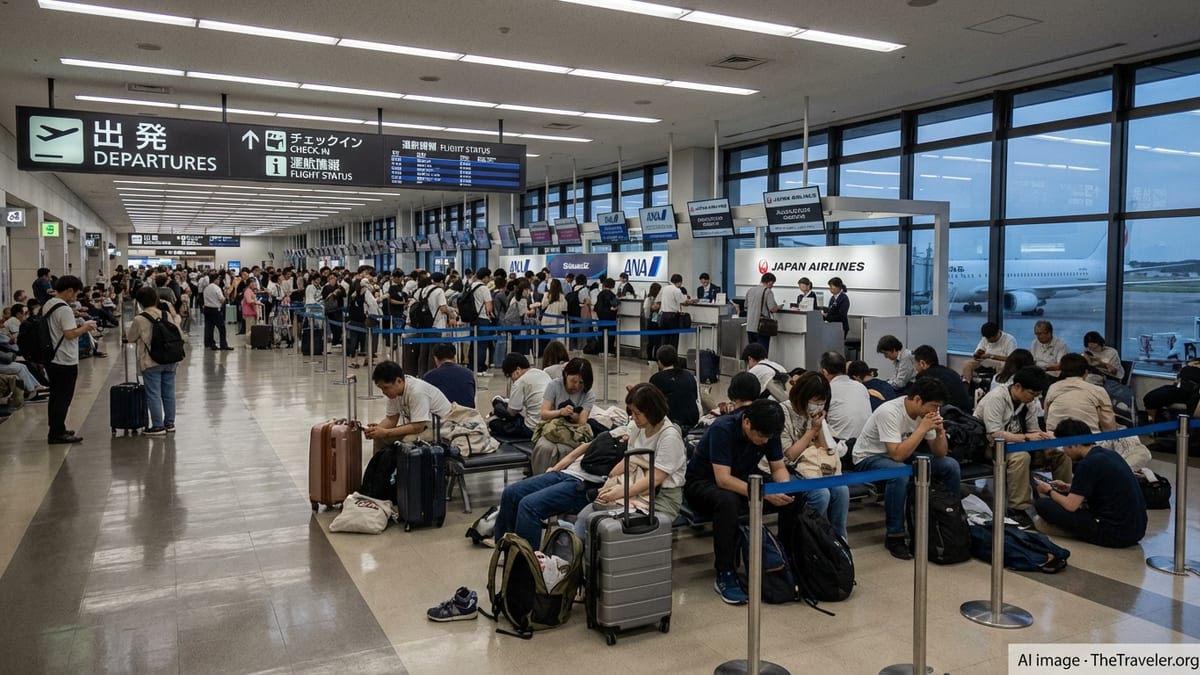 Flight Disruptions Strand Travelers Across Southern Japan