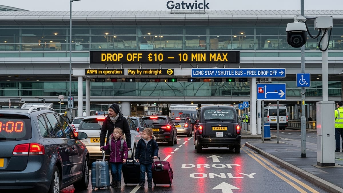 Gatwick Hikes Drop-Off Fee to £10 as London City Introduces Forecourt Charge