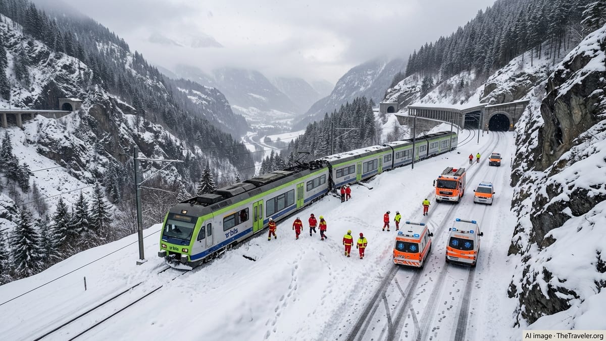 Avalanche Derails Swiss Alps Train, Disrupting Valais Travel
