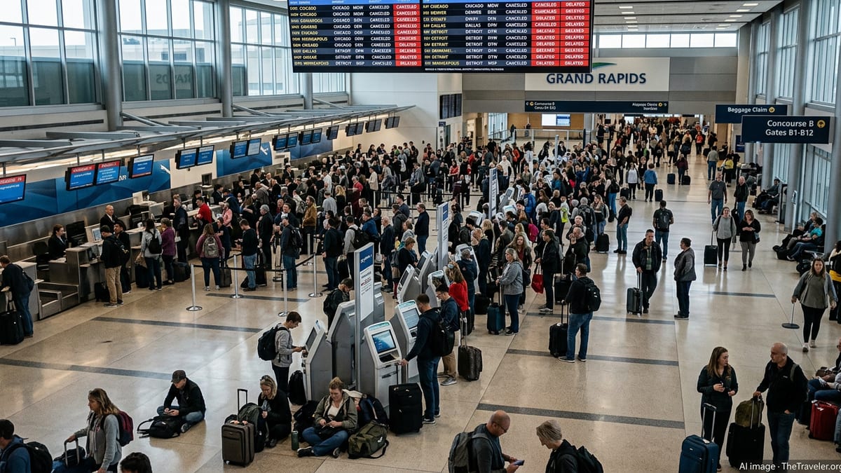 Grand Rapids Airport Flight Chaos Ripples Across U.S.