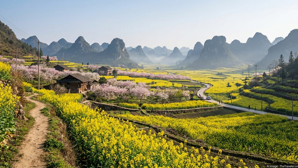 Guizhou’s Stunning Shift From Rocky Wasteland to Blossom Kingdom