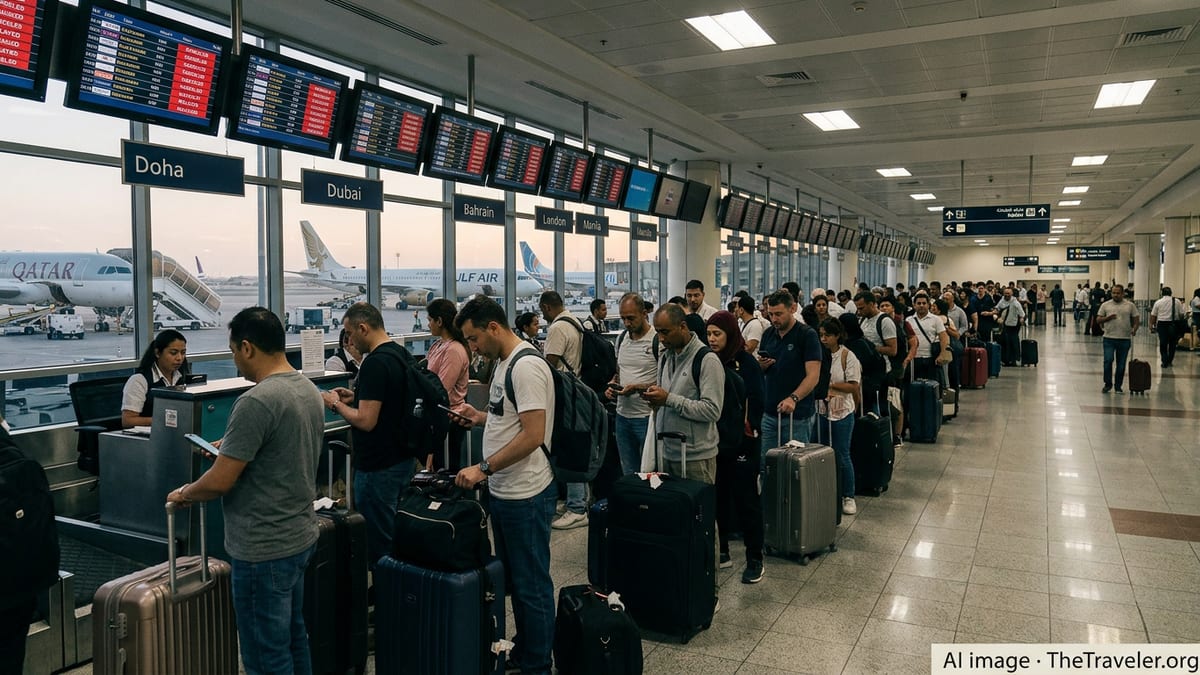 Gulf Air Travel Chaos Deepens as Conflict Shuts Key Hubs