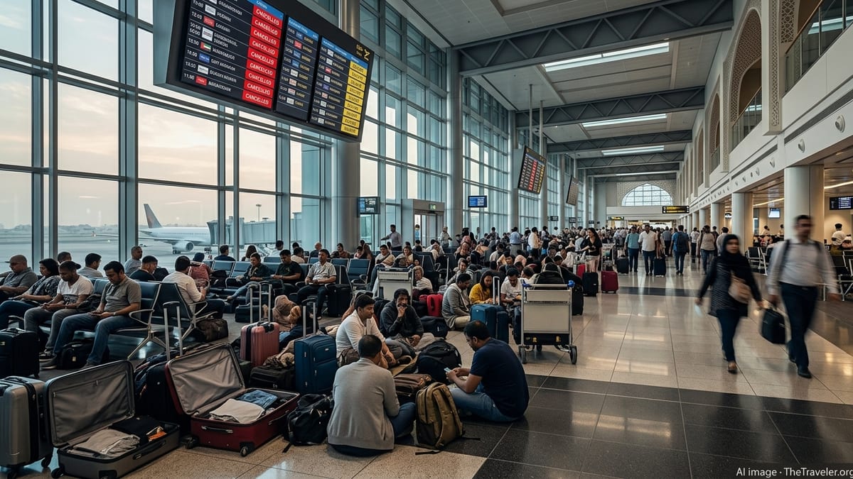 Gulf Hub Chaos: 166 Flights Cancelled, 103 Delayed Across Key Airports