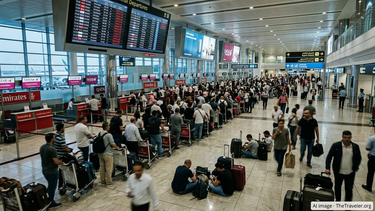 Airports in Turmoil as Gulf Hubs Slash Flights After Iran Strikes