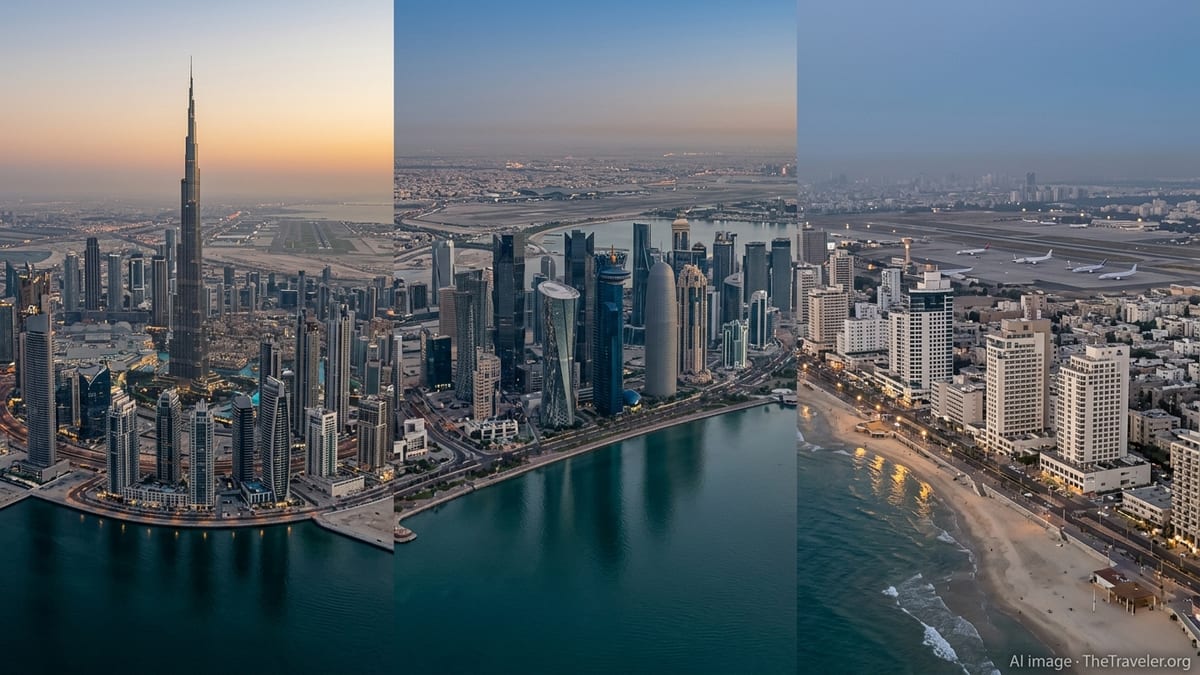 Gulf Airspace Closures Raise Travel Risks for Dubai, Doha, Tel Aviv