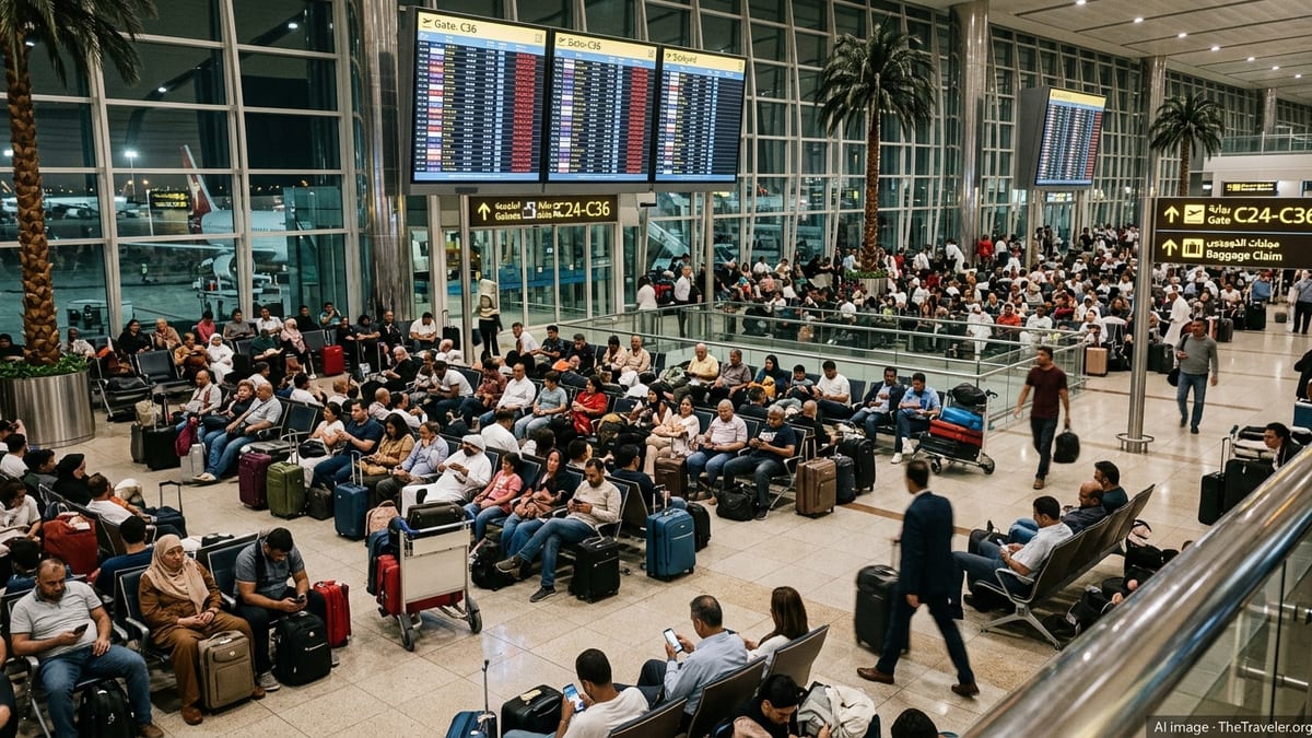 Mass Flight Disruptions Strand Travelers Across Gulf Hubs