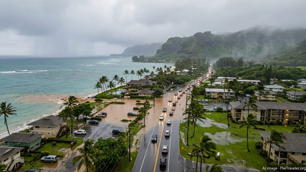 Hawaii Tourism Reels as Historic Kona Low Flooding Halts Travel