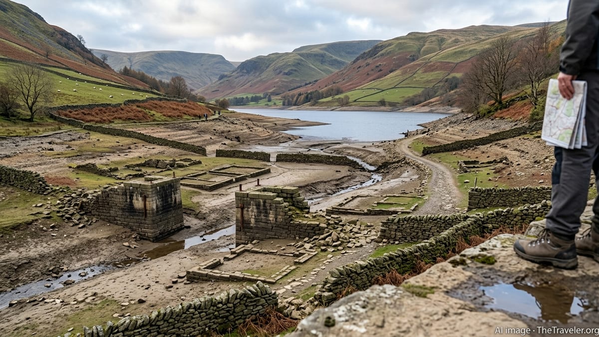 Historic Lake District village resurfaces at Haweswater