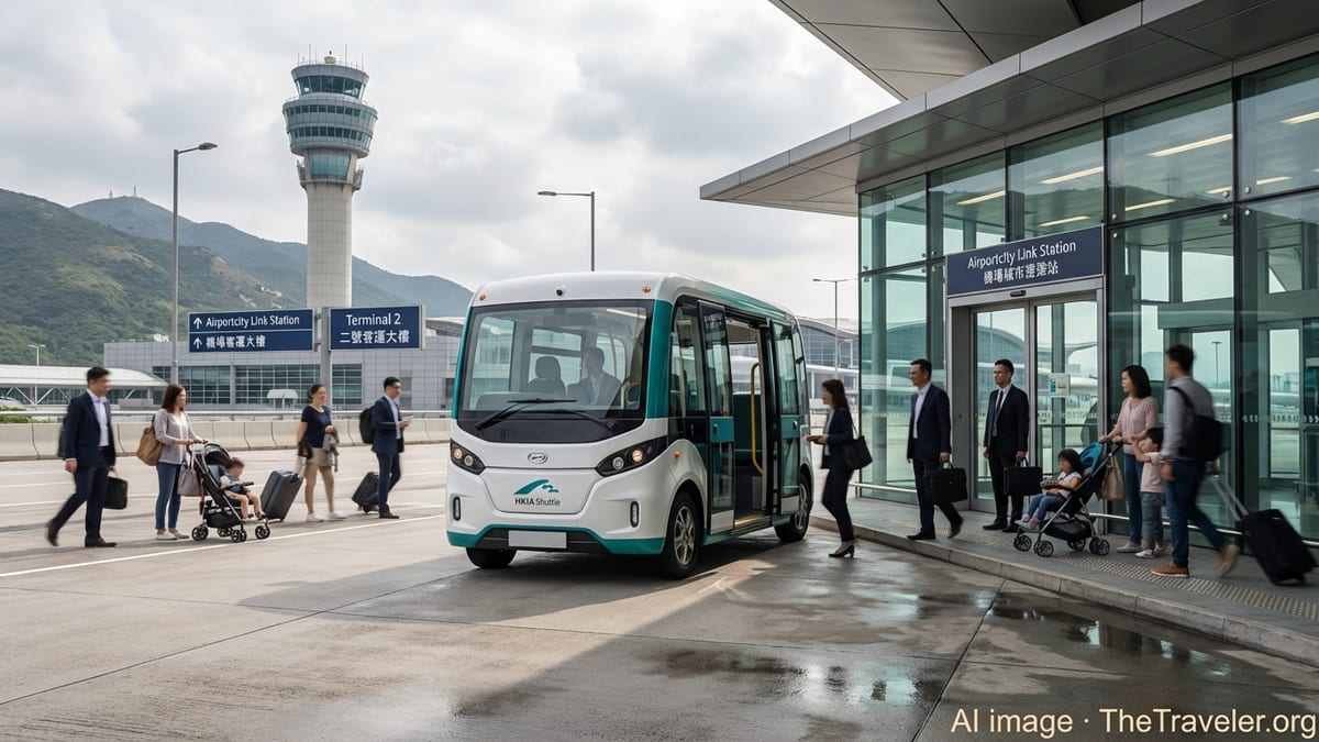 Hong Kong Airport Rolls Out Futuristic Driverless Bus Service