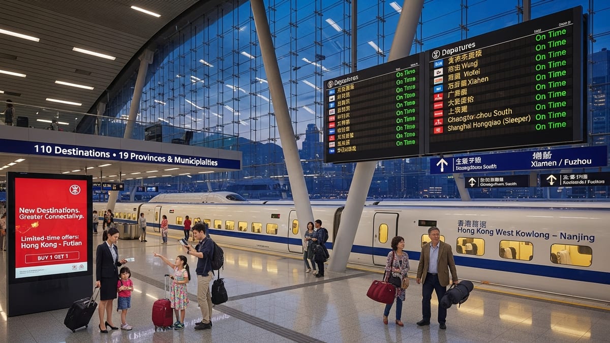 Hong Kong Rail Network Expands to 110 Mainland Destinations With New Deals