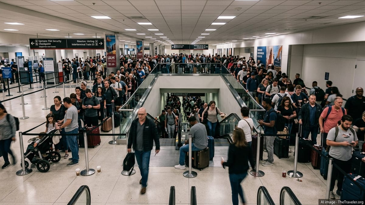 Houston Airport Chaos: TSA Lines Stretch to Basement Levels