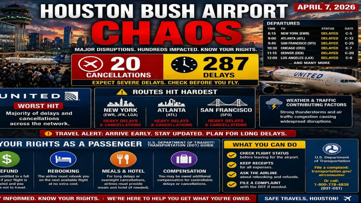 Houston Bush Airport Chaos: Hundreds of Flights Disrupted