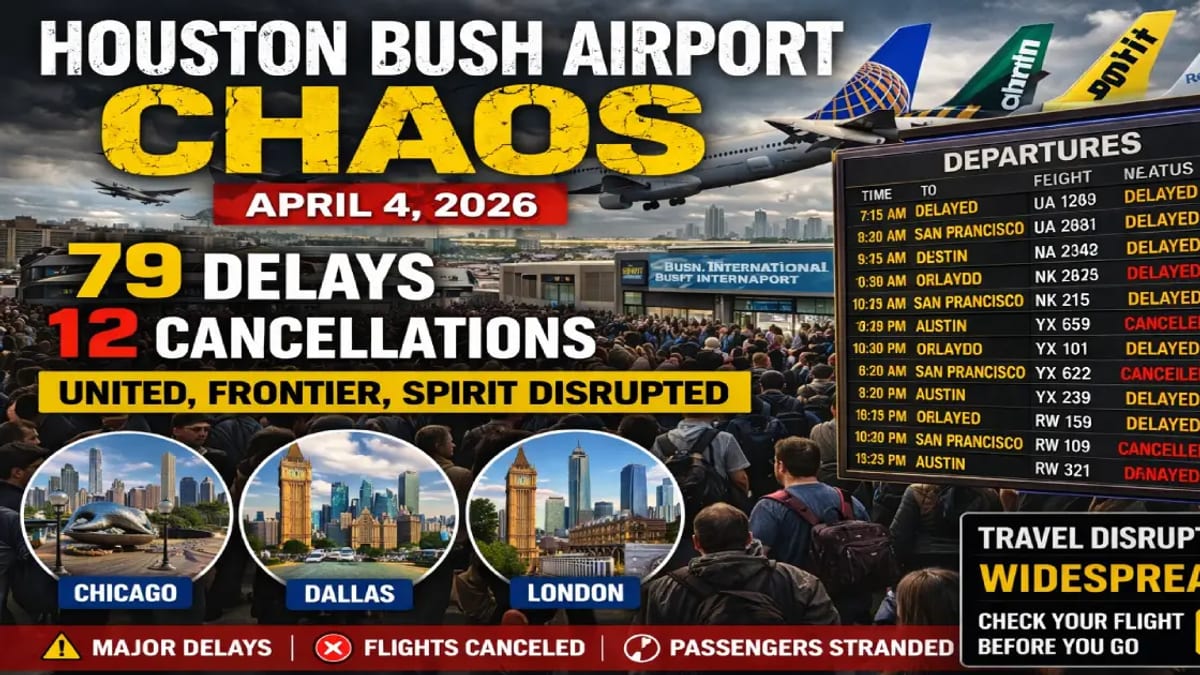 Houston Bush Airport Disruptions: 132 Delays, 16 Cancellations