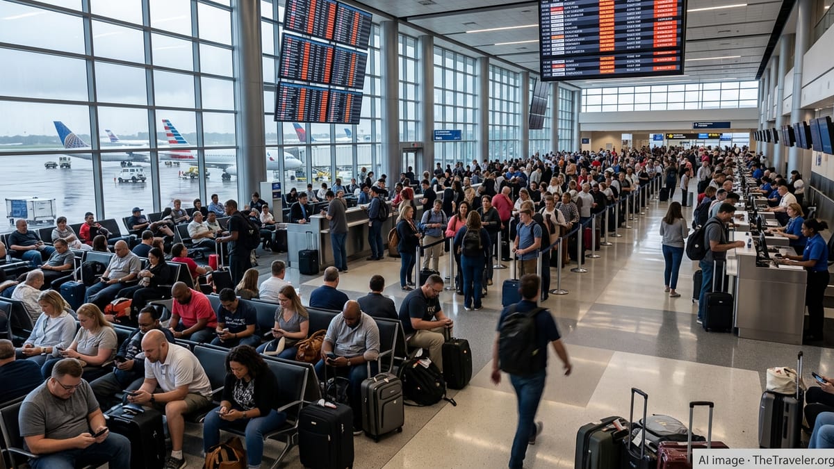 Storms and Shutdown Snarl Flights at Houston Bush Airport