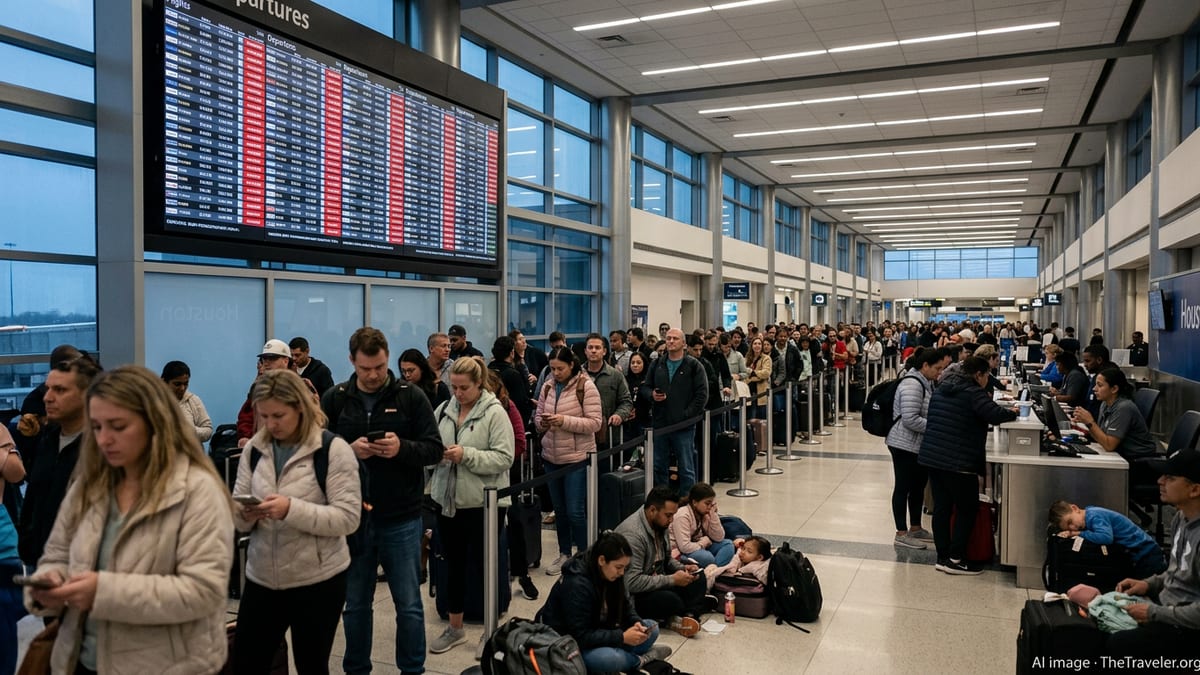 Houston Flight Cancellations Snarl Travel Nationwide