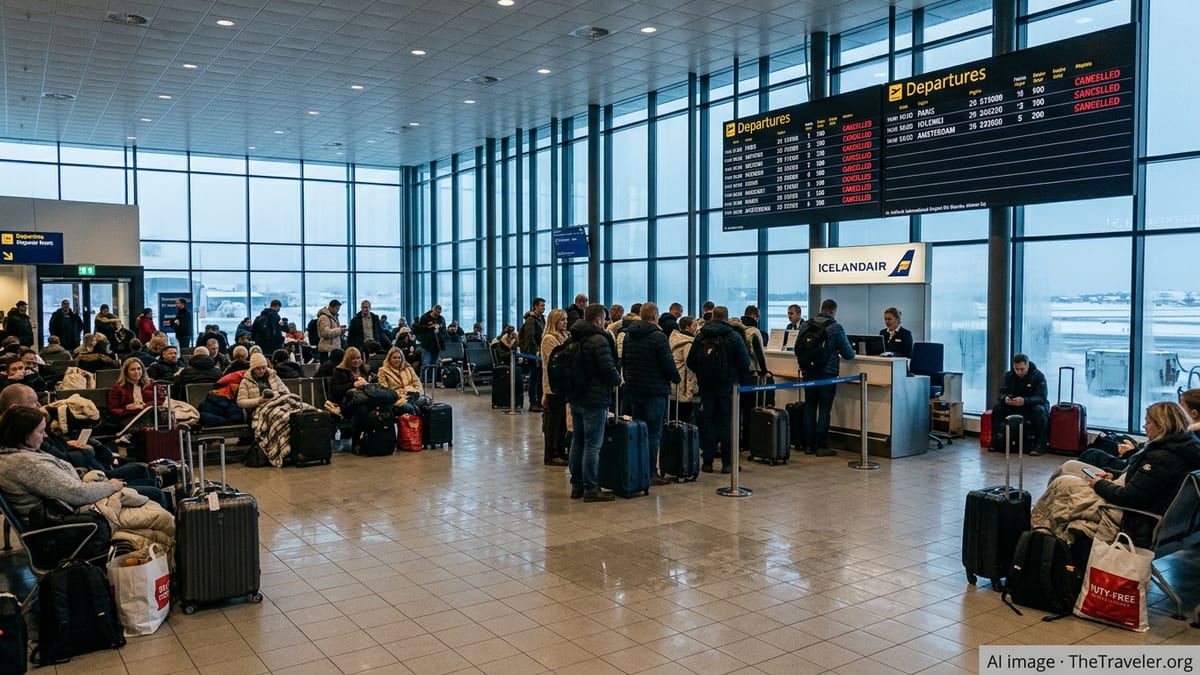 Icelandair Cancellations Strand Passengers at Keflavik Hub