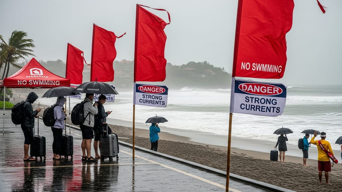 Stormy Seas and Torrential Rains Disrupt Bali Travel at Peak Rainy Season