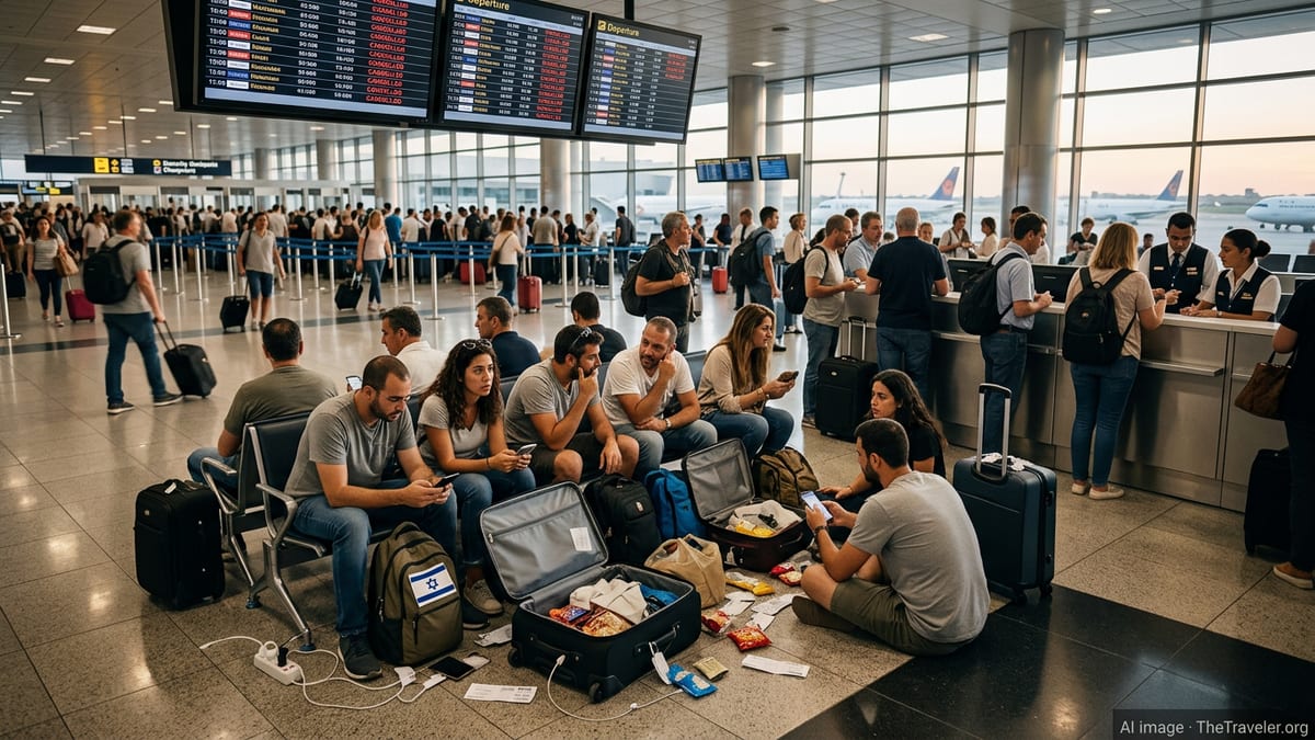 Thousands of Israelis Stranded as Airspace Chaos Spreads