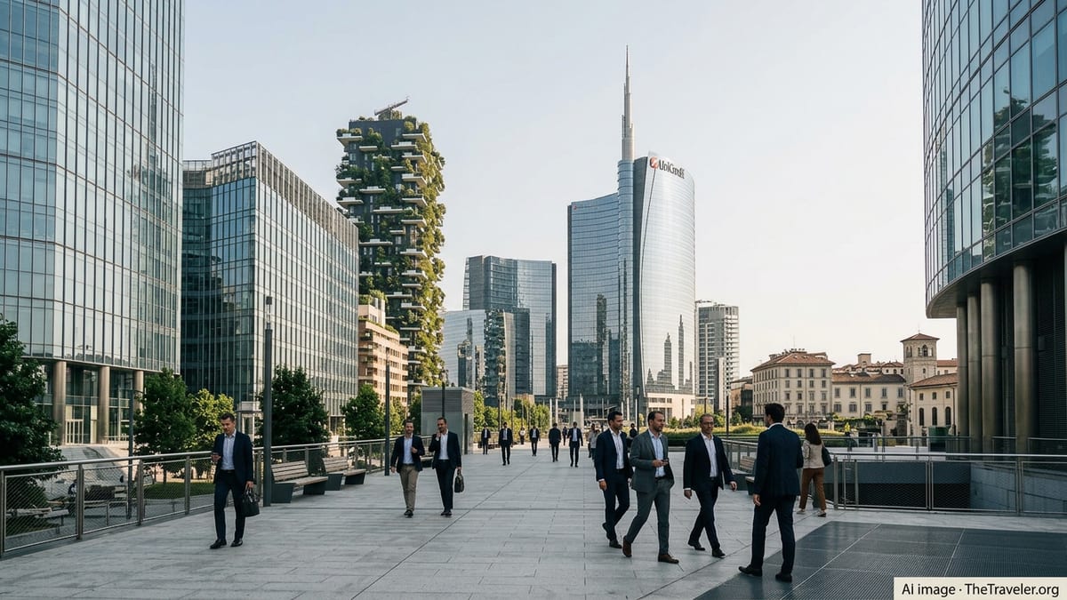Modern office towers and business district in Milan symbolizing Italy’s corporate tax environment