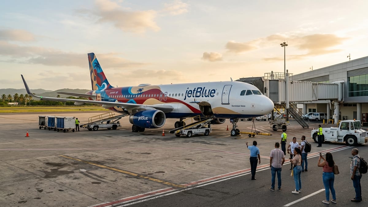 JetBlue Unveils Community-Chosen Dominican Republic Livery on Airbus A320 by Artist Willy Gómez