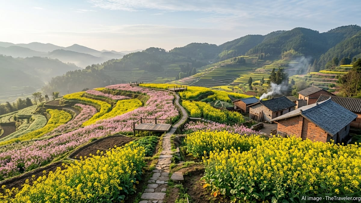 Jiti Village Turns Flower Fields Into Cultural Tourism Engine