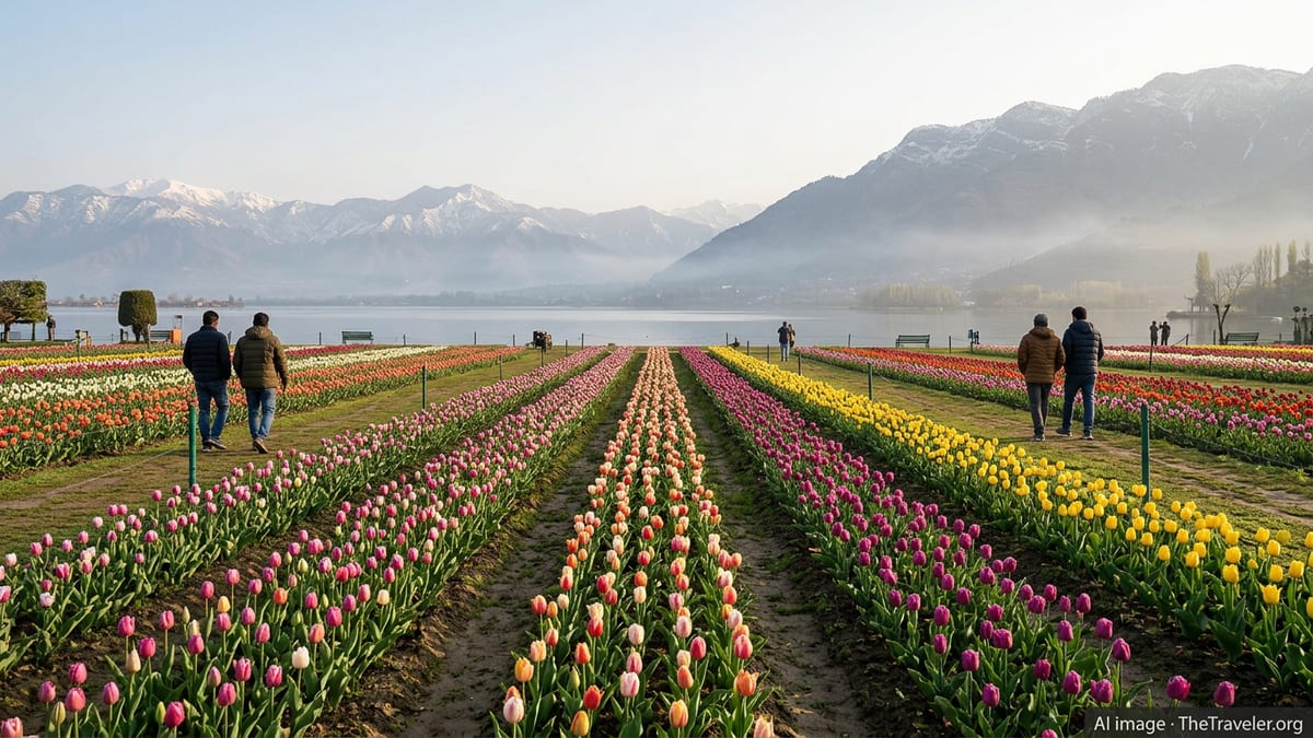 Kashmir’s Tulip Garden Opens Early, Signalling Bright 2026 Tourism Season
