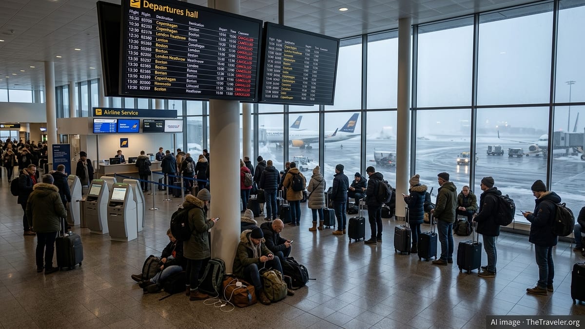 Keflavik Airport Chaos as Weather Grounds Global Flights