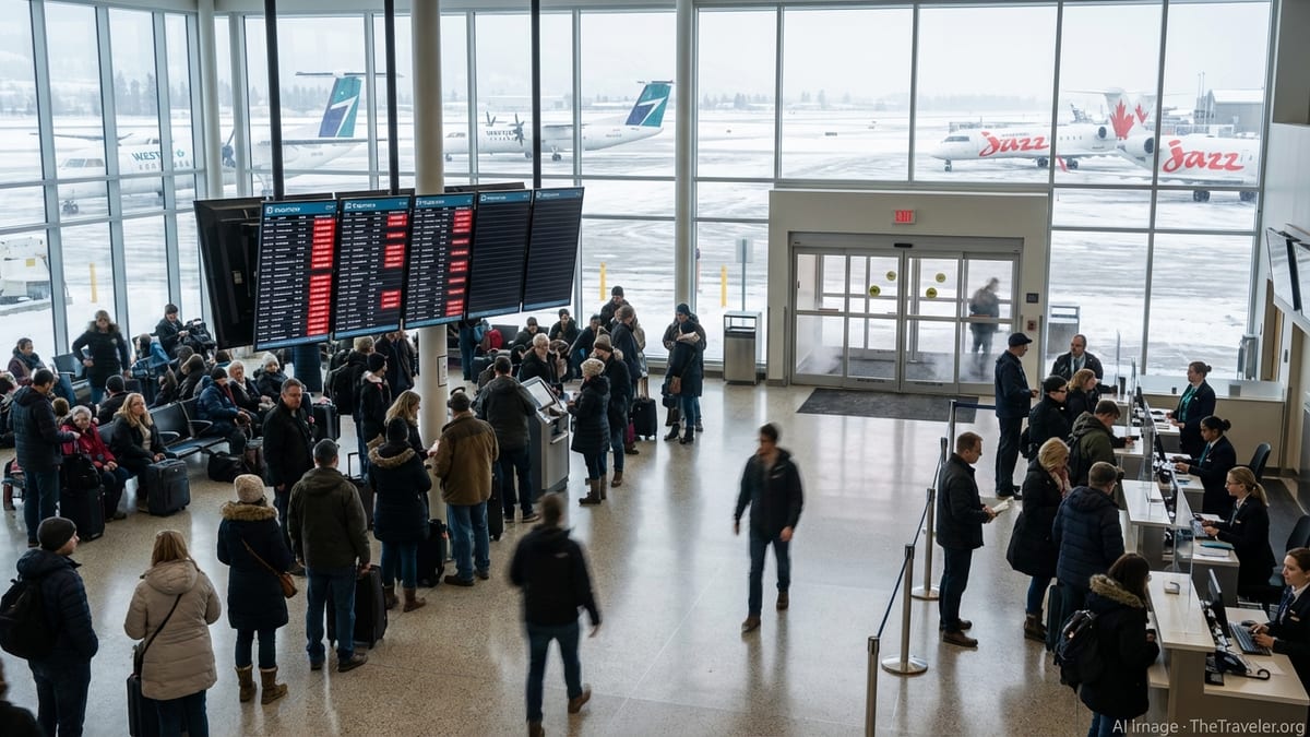 Flight Disruptions Hit Kelowna Airport as Winter Weather Bites