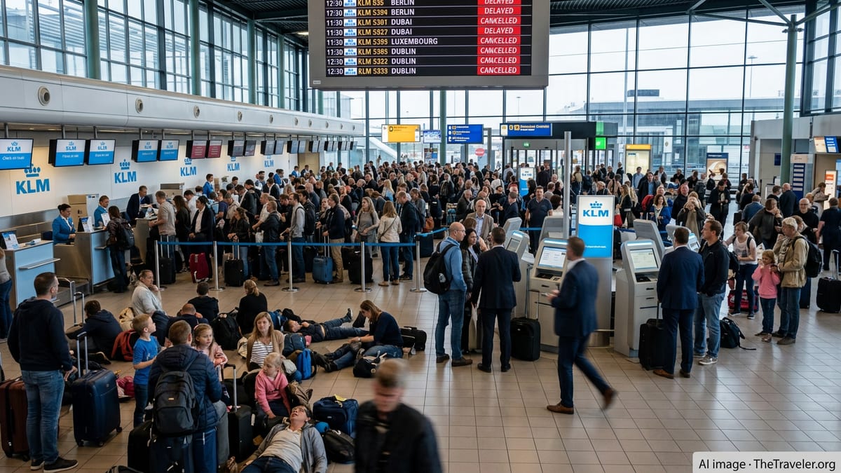 KLM Disruptions Strand Hundreds as 45 Flights Scrapped or Delayed