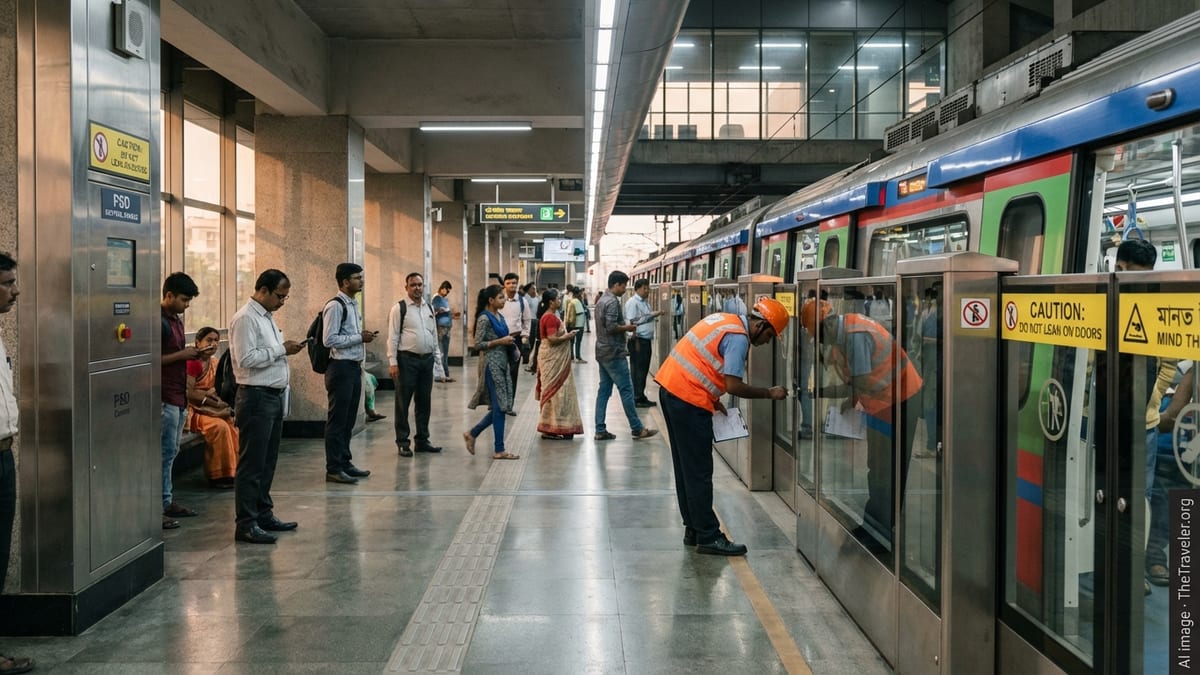 Kolkata Metro Showcases New Platform Screen Door Model Room