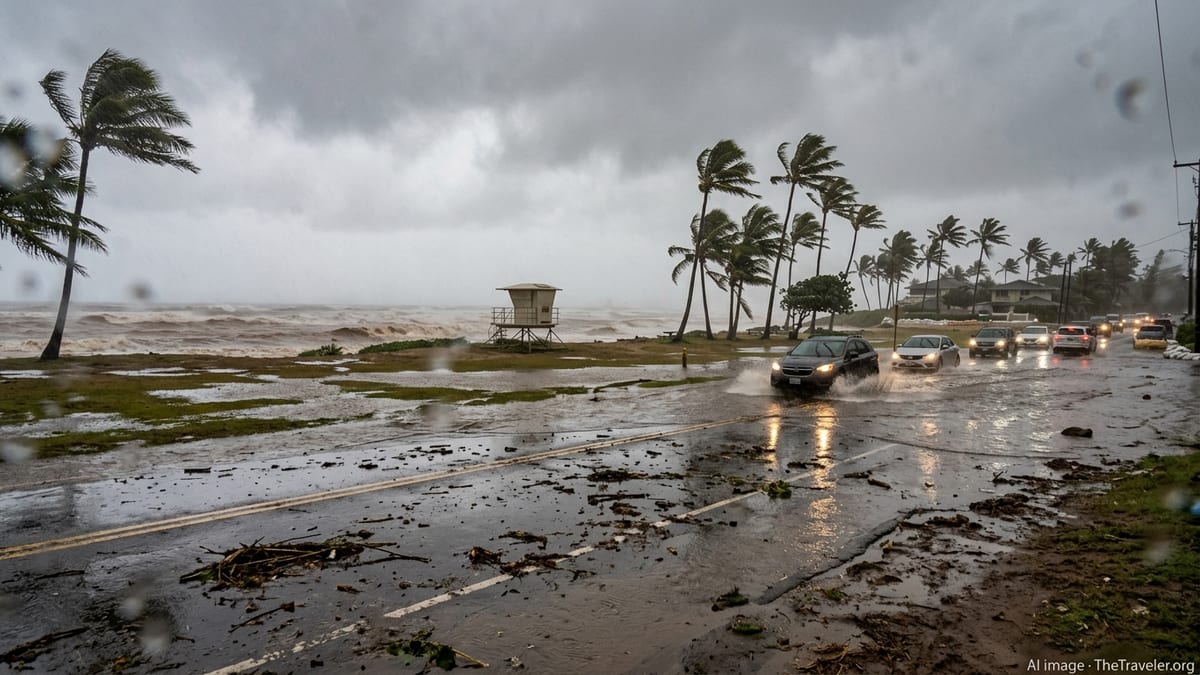 Kona Low Slams Hawaii With Floods, Power Cuts and Travel Chaos
