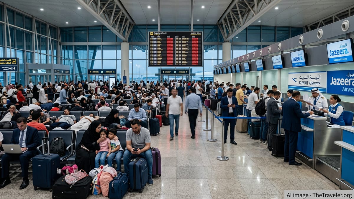Hundreds Stranded as 52 Flights Canceled at Kuwait Airport
