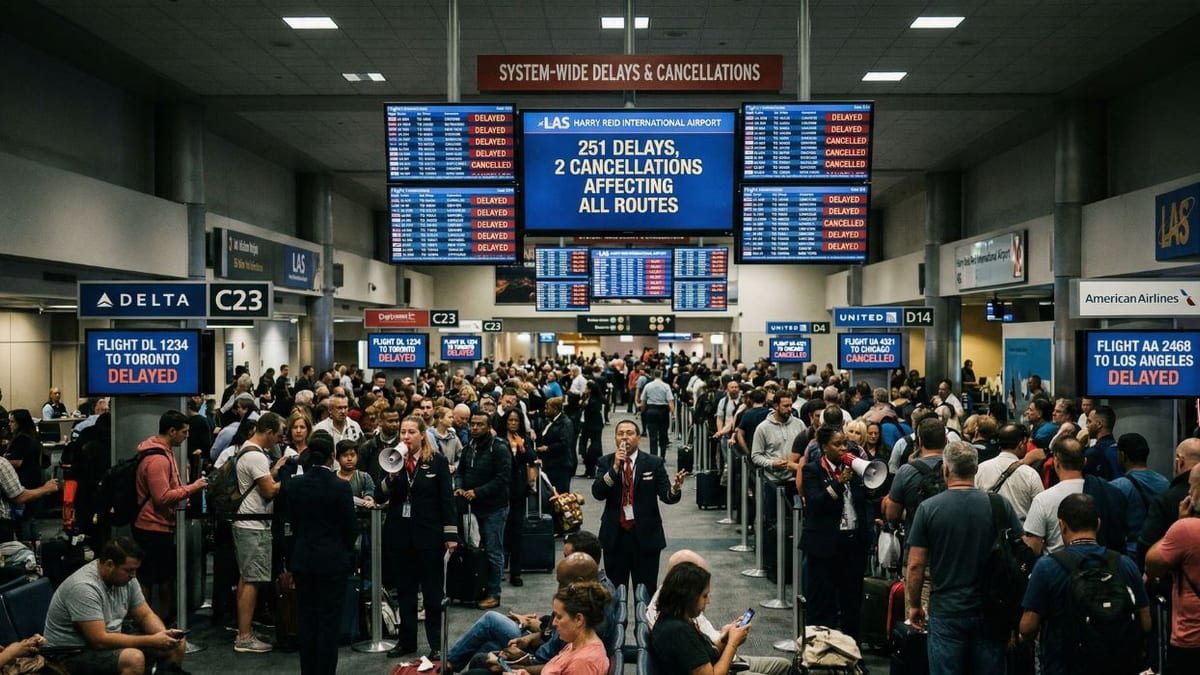 Las Vegas Flight Chaos Strands Hundreds at Harry Reid