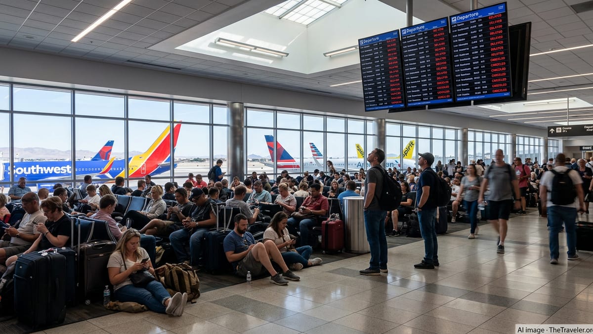Las Vegas Delays Ripple as Major Airlines Disrupt U.S. Flights