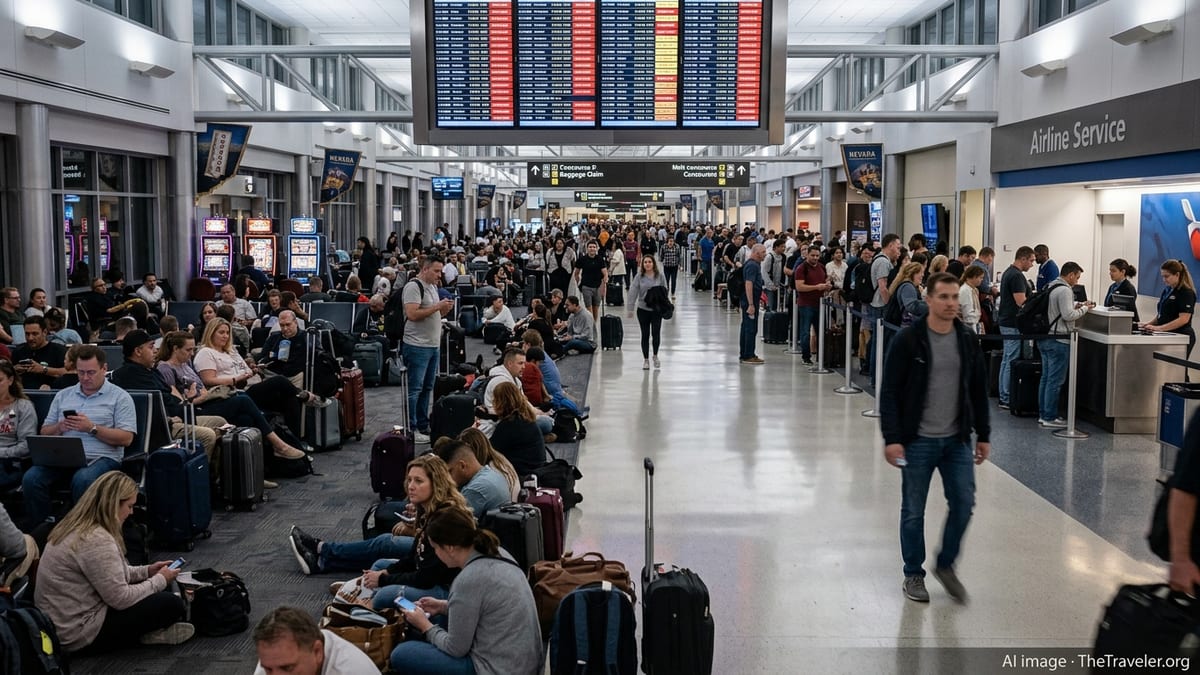 Las Vegas Flight Disruptions Strand Hundreds at Harry Reid