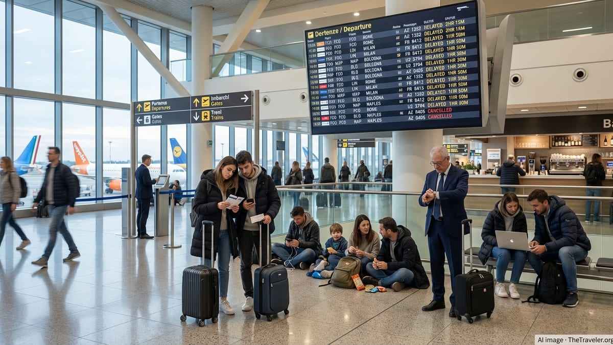 Widespread Flight Disruptions Strand Travelers Across Italy’s Hubs: Rome, Milan, Bologna, Naples