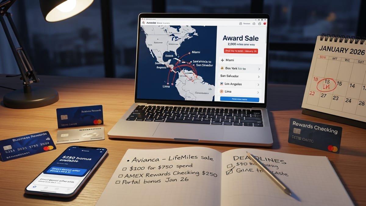 Final Week Alert: Avianca LifeMiles Sale, Barclays Credits, Amex Checking Bonus