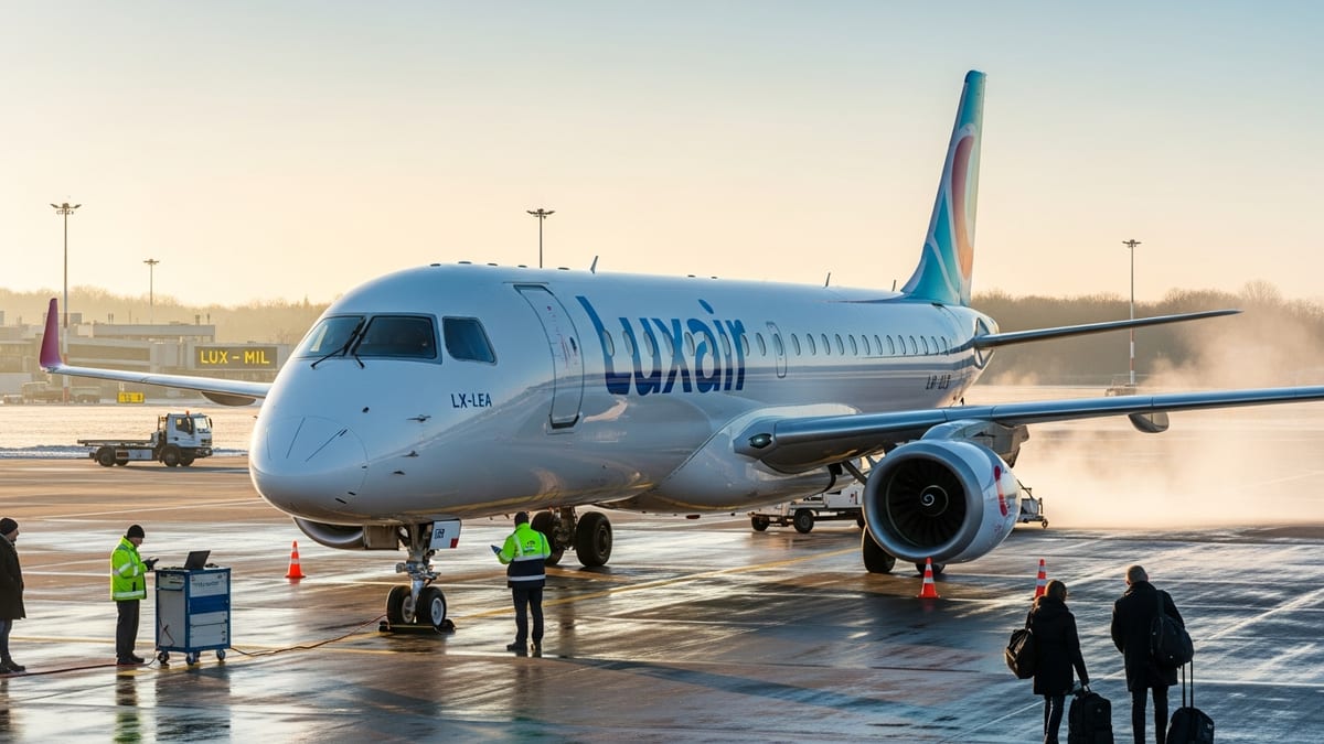 Luxair’s New E195-E2 Proves Winter Reliability on Key Luxembourg–Milan Route
