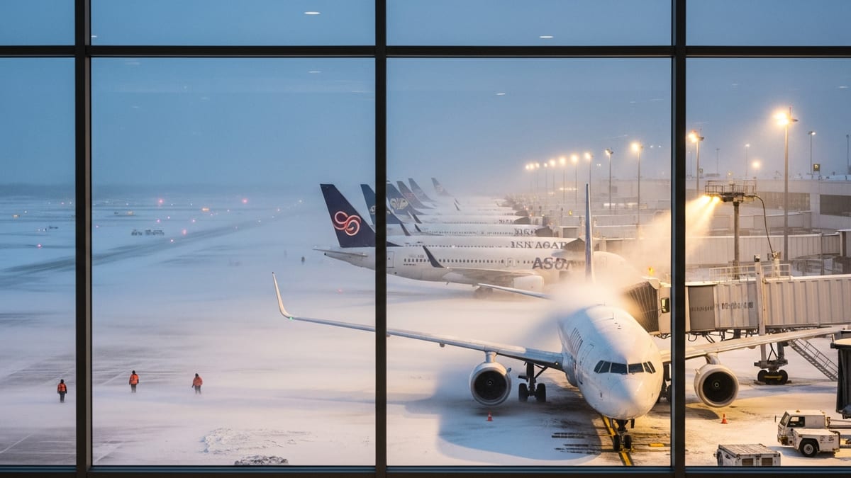 Arctic Winter Storm Paralyzes U.S. Travel From Midwest Highways to Northeast Airports