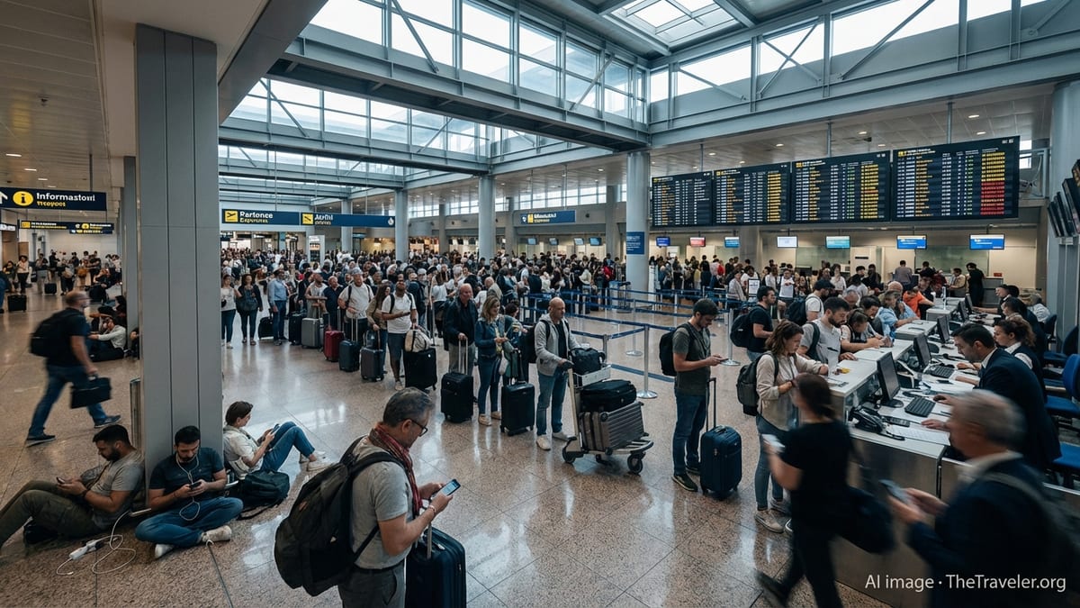 Flight Chaos at Rome and Milan Strands Hundreds of Travelers