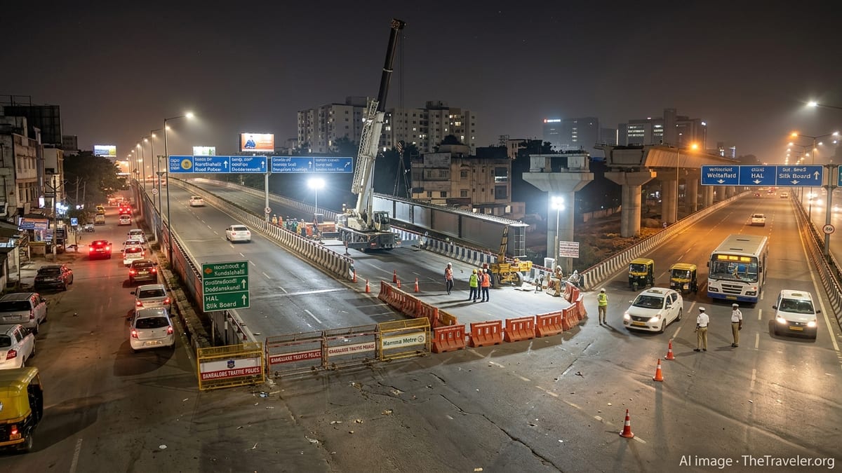 Marathahalli Bridge Shut Nights for 3 Days as Metro Works Intensify