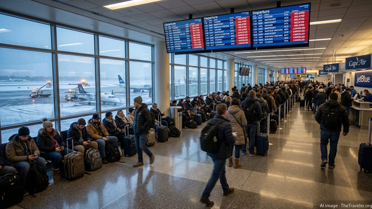Winter Storm Strands Passengers at Massachusetts Airports