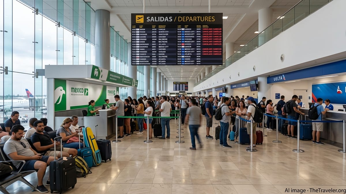 Mexico Flight Cancellations Disrupt Key Routes to US and Canada